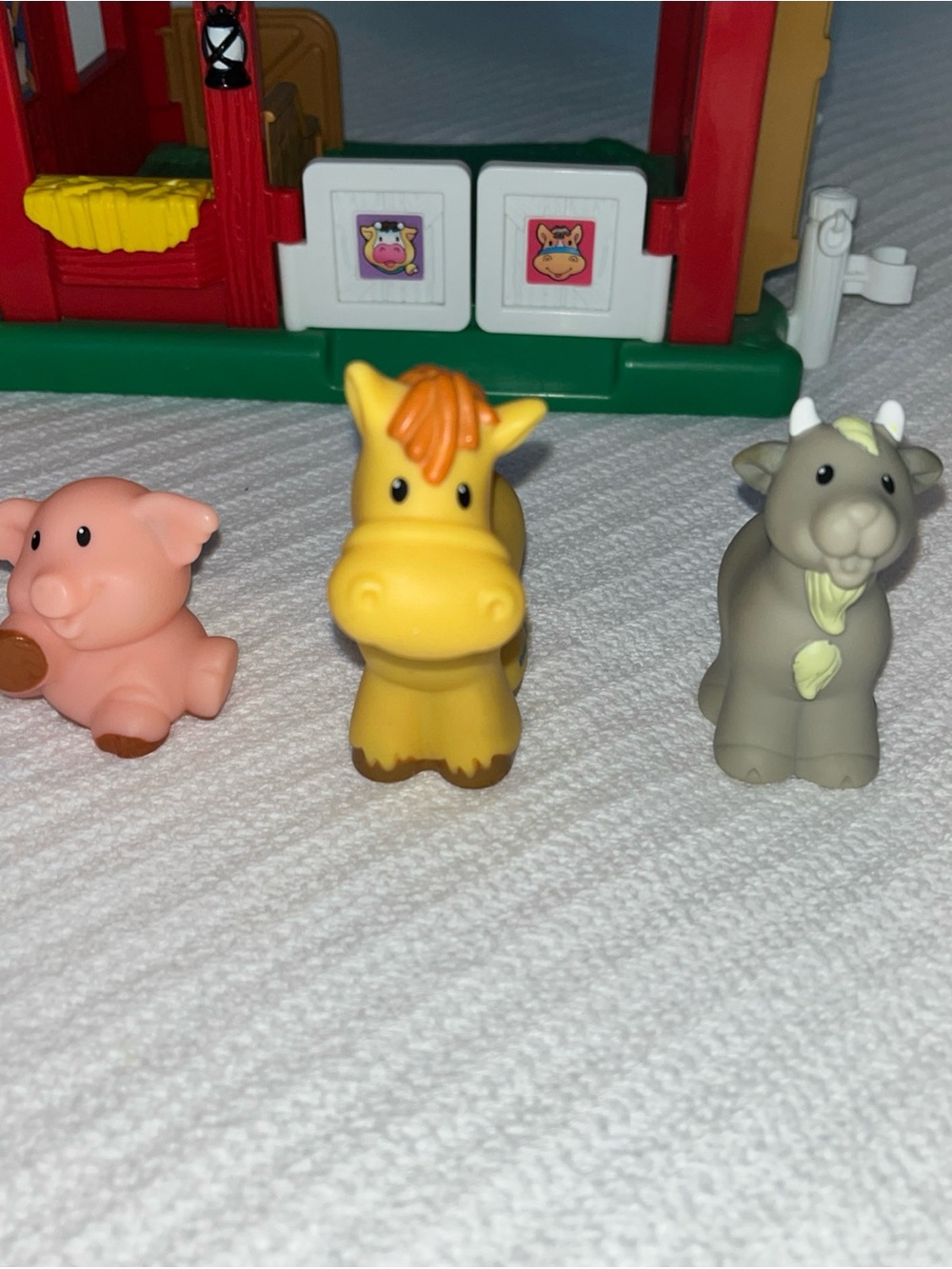 Fisher-Price Red & White Farm Barn Playset with Animal Figures - Picture 2 of 14